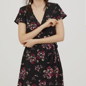 H&M DIVIDED Floral Faux Wrap Dress